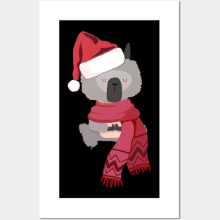 Fa la la llama funny christmas llama design Posters and Art